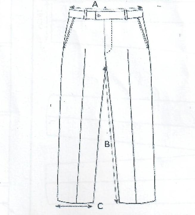 Панталон от рипсено кадифе тъмно син