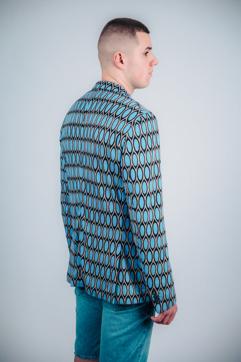 Сако с геометричен принт