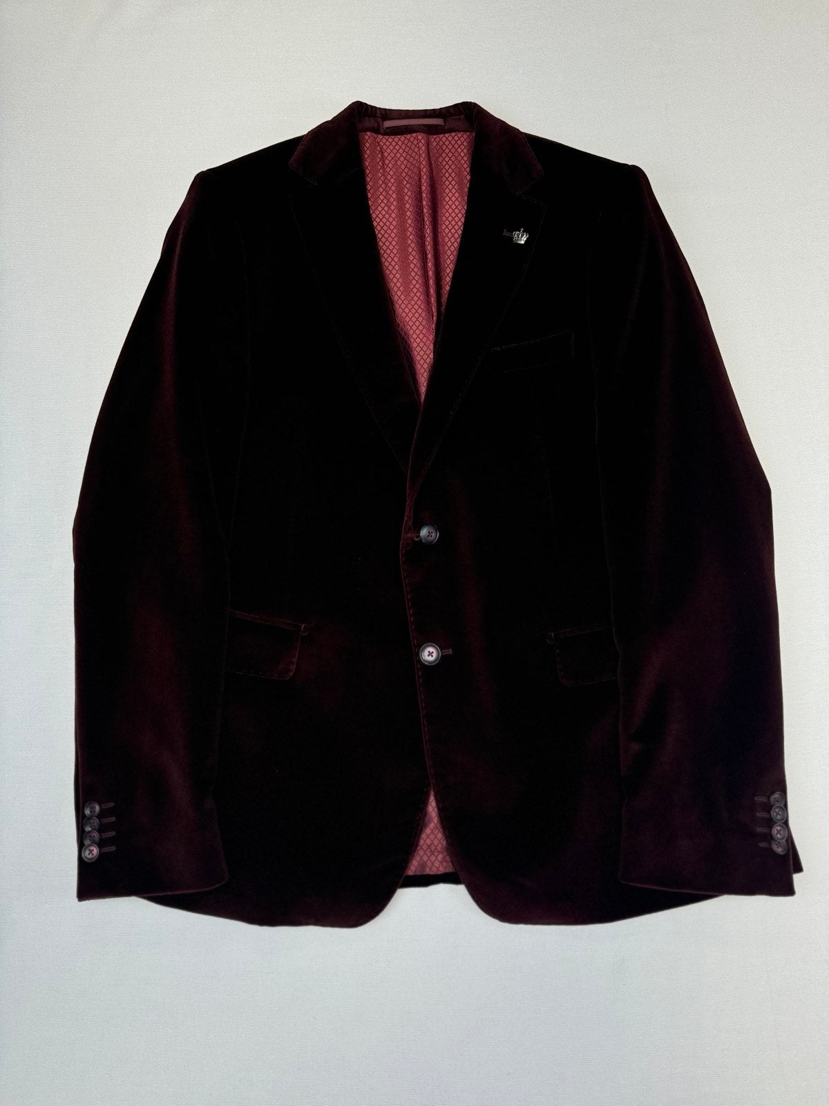 Сако от кадифе бордо