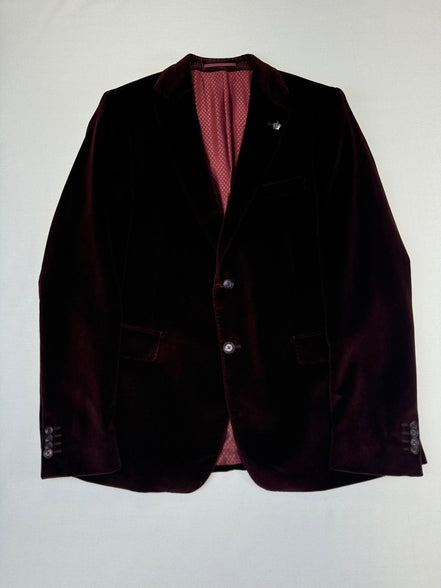 Сако от кадифе бордо