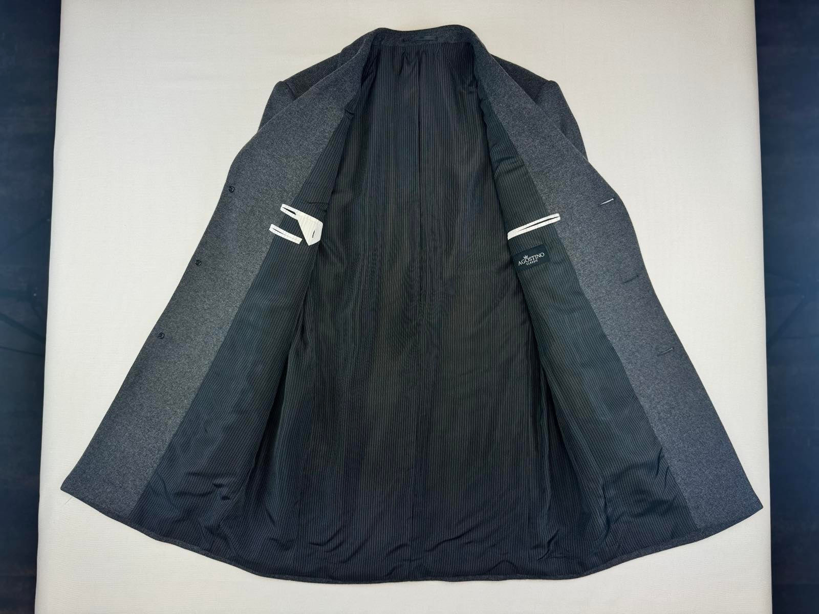 Палто от вълна / полиестер тъмно сиво