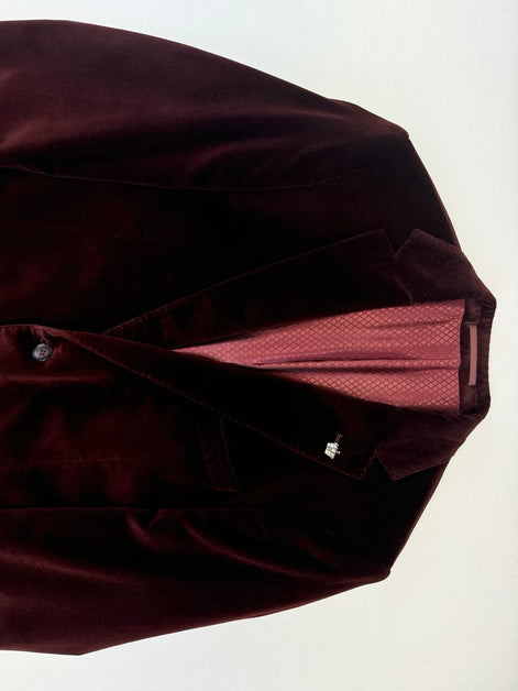 Сако от кадифе бордо