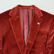 Сако от кадифе ръждиво червено