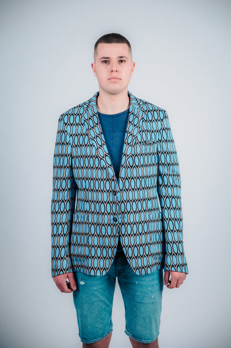 Сако с геометричен принт