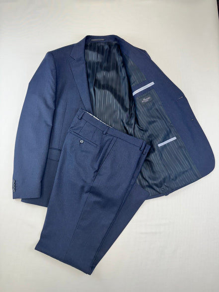 Костюм от естествена вълна тъмно син цвят дюс