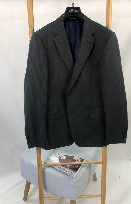 Мъжки костюм, сив меланж