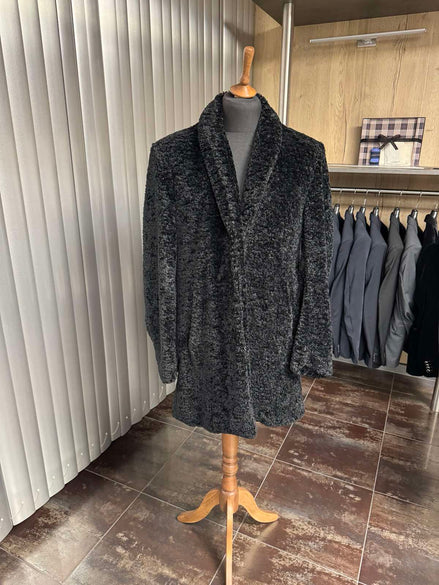 Палто от еко пух в черно